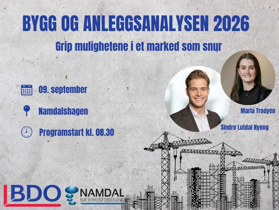 Frokostmøte: Bygg- og anleggsanalysen 2026